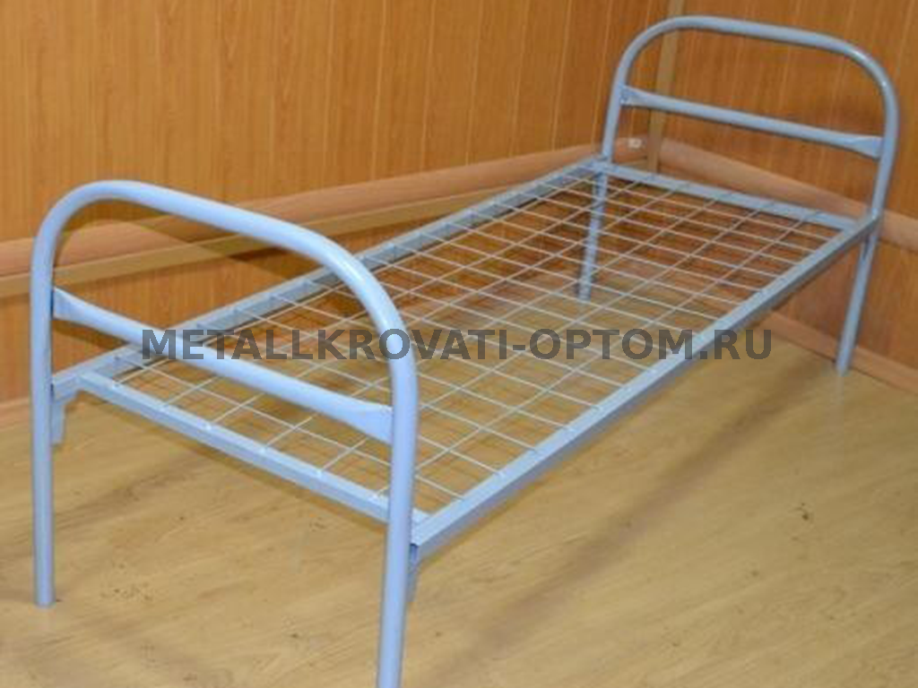 Одноярусные односпальные металлические кровати от производителя