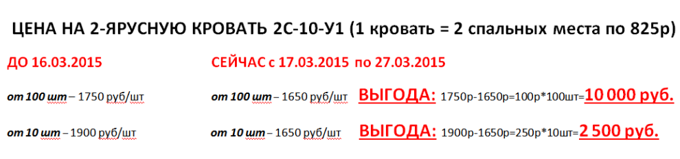 Акция кровать 2С-10-У1